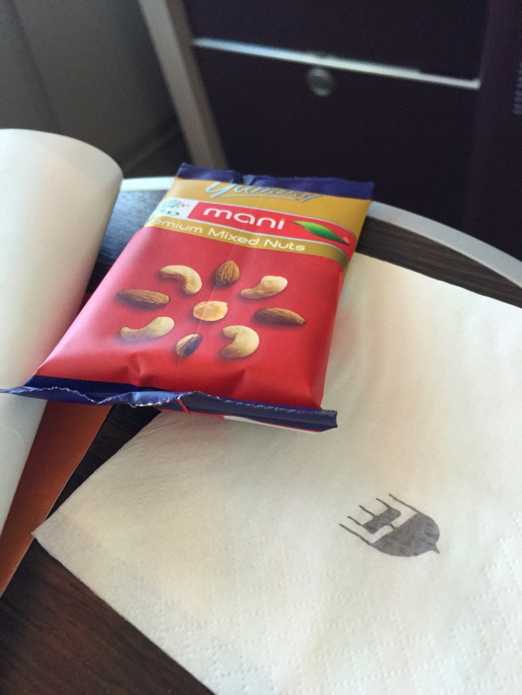 The current snack offering to Malaysia Airlines business class passengers on the A380