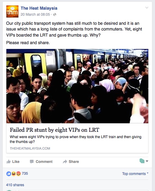 Once the story gained traction online, instead of participating, Rapidkl went awol