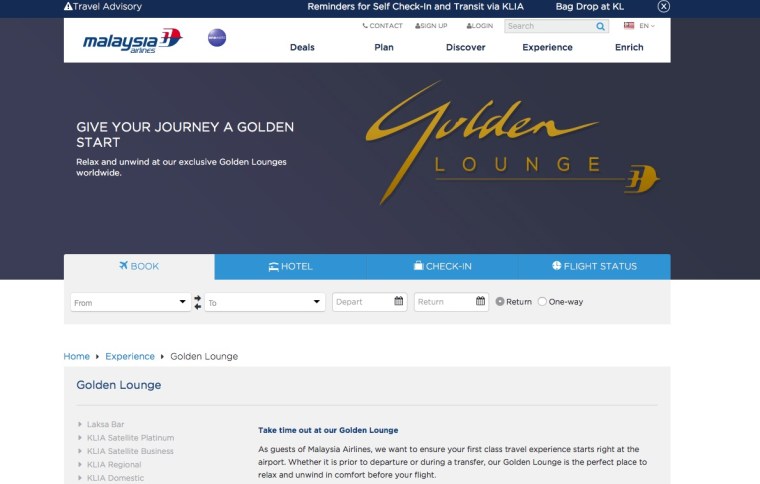 That's it? A page with standard information on the lounges?